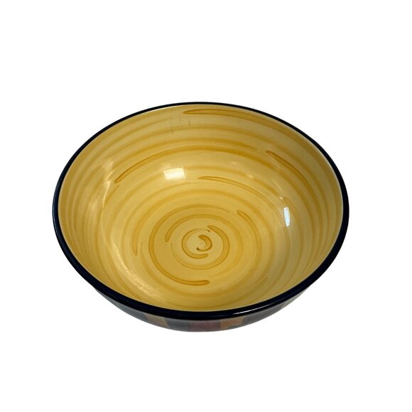 Tabletops Lifestyles Madrid Collection Serving Bowl Hand-Painted 11" - Picture 2 of 8
